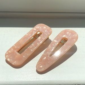 Marble Acrylic Hair Clips